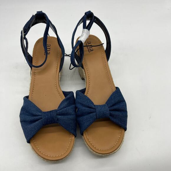 a.n.a Womens Dukes Heeled Sandals Denim Blue Size 11M - Picture 2 of 12